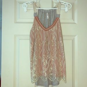 Lace tank top